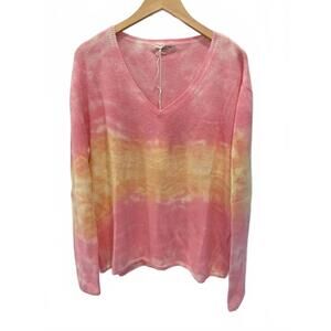 NEW LOVE TANJANE women's v-neck sweater in pink champagne